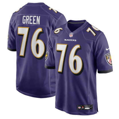 Kenyon Green 76 Baltimore Ravens Team Game Men Jersey - Purple