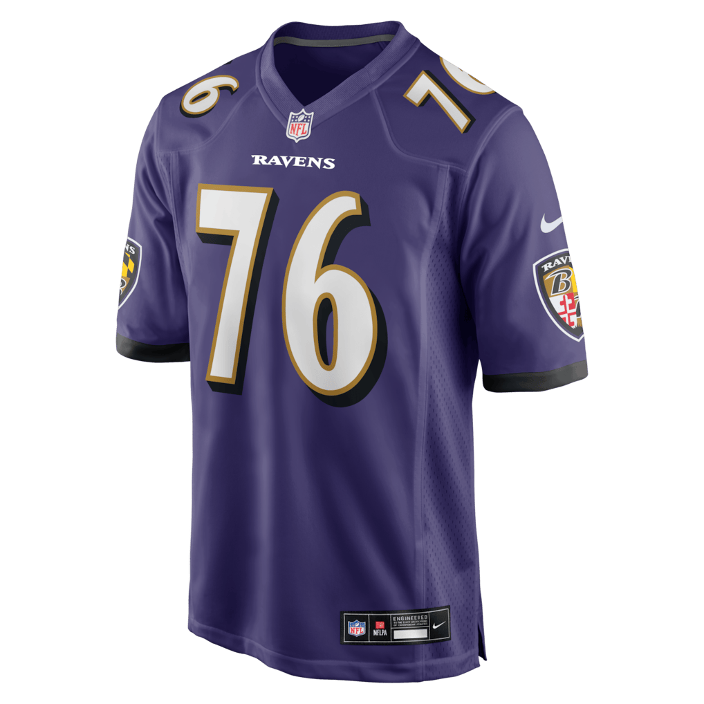 Kenyon Green 76 Baltimore Ravens Team Game Men Jersey - Purple