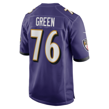 Kenyon Green 76 Baltimore Ravens Team Game Men Jersey - Purple