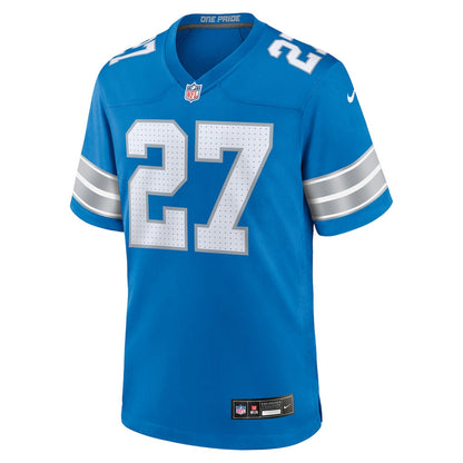 Arthur Maulet 27 Detroit Lions Team Game Men Jersey - Blue