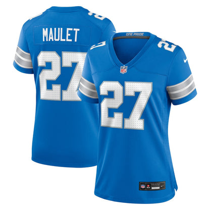 Arthur Maulet 27 Detroit Lions Women's Team Game Jersey - Blue