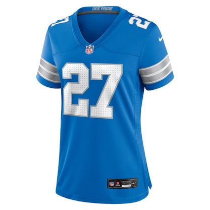 Arthur Maulet 27 Detroit Lions Women's Team Game Jersey - Blue