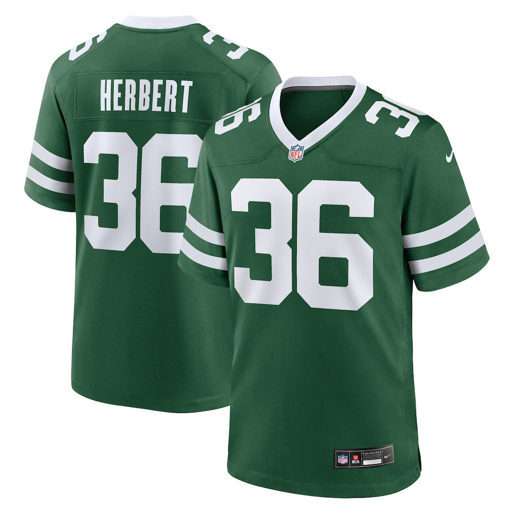 Khalil Herbert 36 New York Jets Team Game Men Jersey - Legacy Green