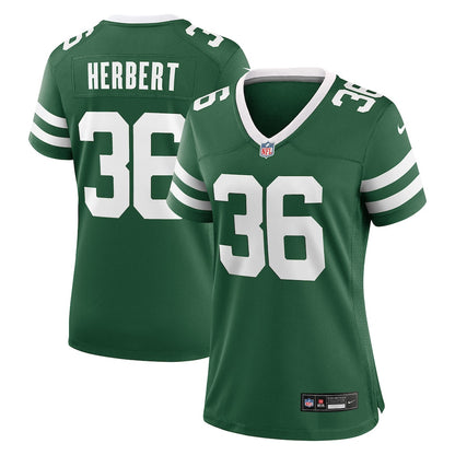 Khalil Herbert 36 New York Jets Women's Team Game Jersey - Legacy Green