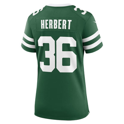 Khalil Herbert 36 New York Jets Women's Team Game Jersey - Legacy Green