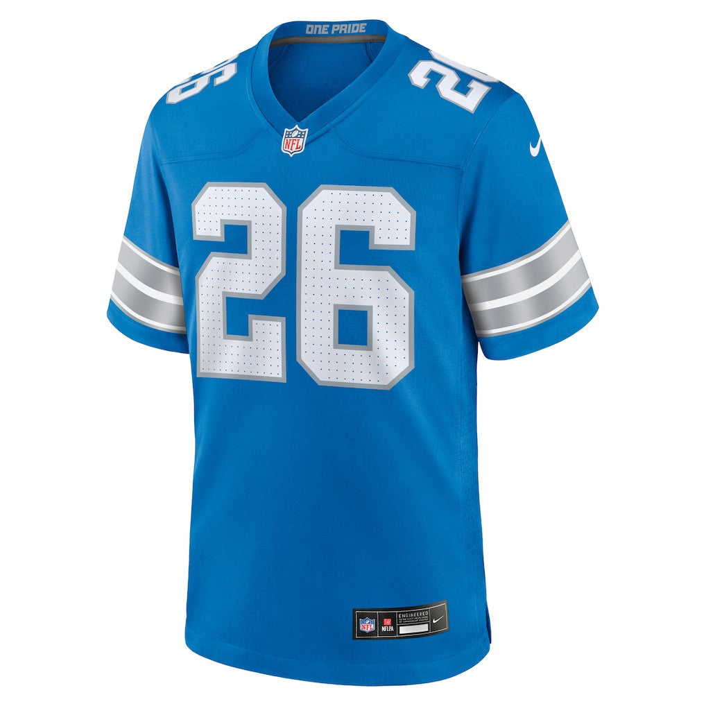 Tre Flowers 36 Detroit Lions Team Game Men Jersey - Blue