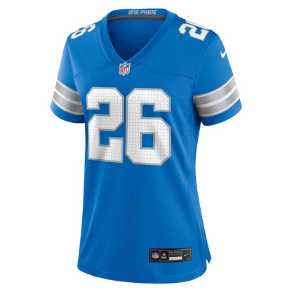 Tre Flowers 36 Detroit Lions Women's Team Game Jersey - Blue