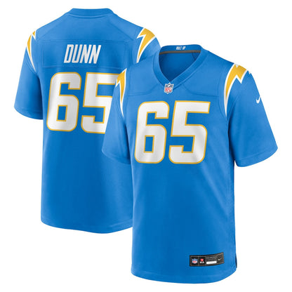 Michael Dunn 65 Los Angeles Chargers Team Game Men Jersey - Powder Blue
