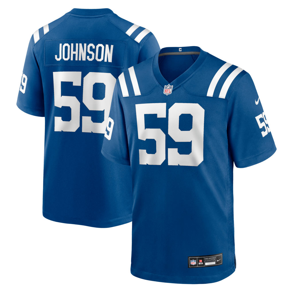 Buddy Johnson 59 Indianapolis Colts Team Game Men Jersey - Royal