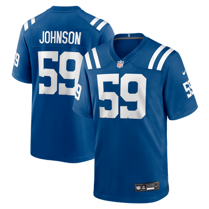 Buddy Johnson 59 Indianapolis Colts Team Game Men Jersey - Royal