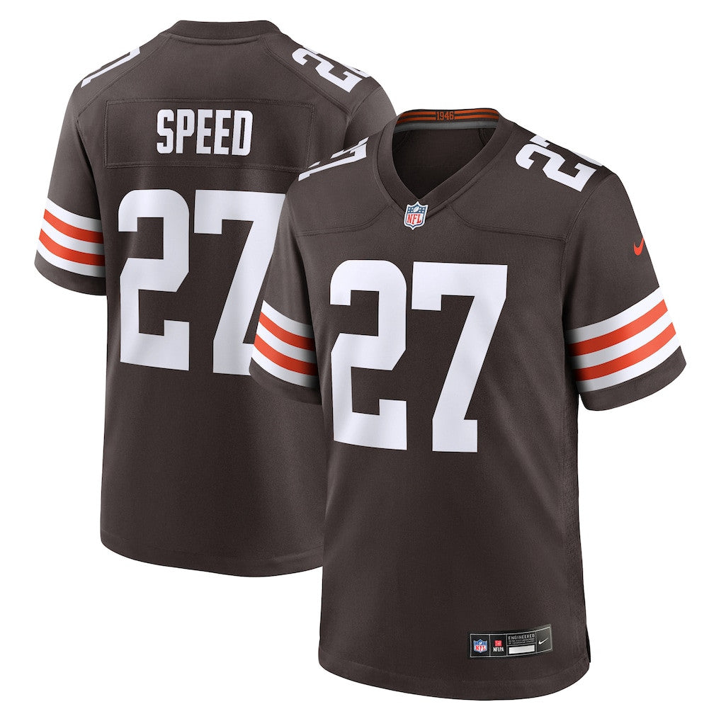 Ameer Speed 27 Cleveland Browns Team Game Men Jersey - Brown