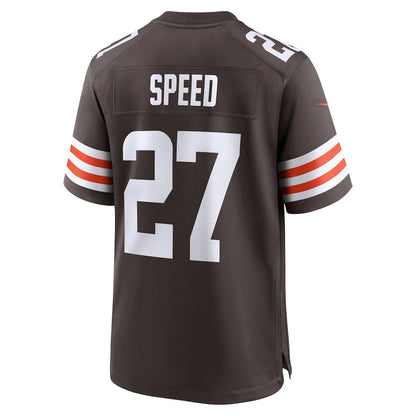 Ameer Speed 27 Cleveland Browns Team Game Men Jersey - Brown
