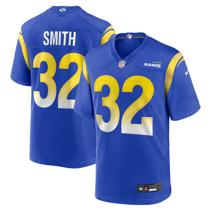 Christopher Smith 32 Los Angeles Rams Team Game Men Jersey - Royal