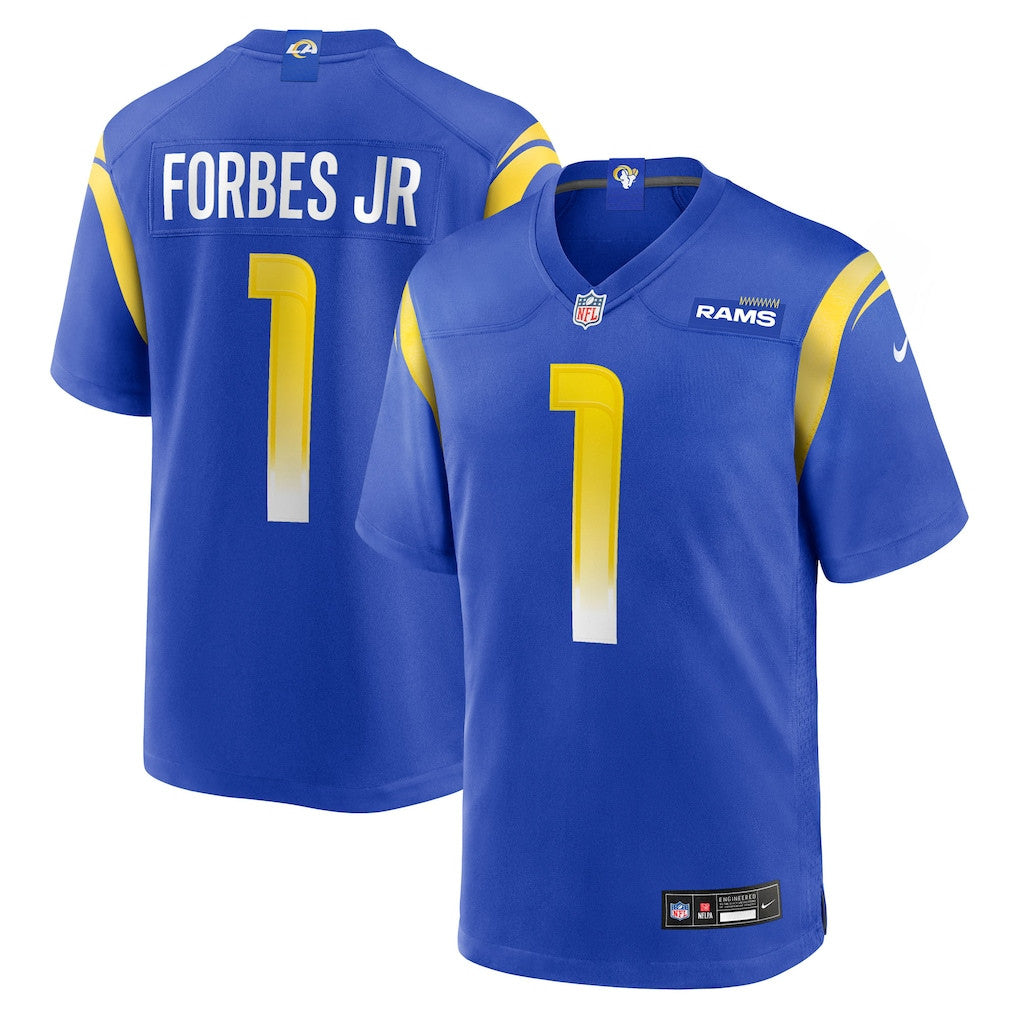 Emmanuel Forbes Jr. 1 Los Angeles Rams Team Game Men Jersey - Royal