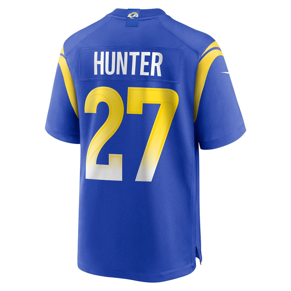 Jarquez Hunter 27 Los Angeles Rams Team Game Men Jersey - Royal