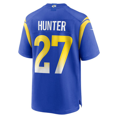 Jarquez Hunter 27 Los Angeles Rams Team Game Men Jersey - Royal