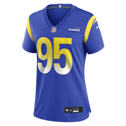 Poona Ford 95 Los Angeles Rams Women's Team Game Jersey - Royal