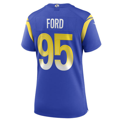 Poona Ford 95 Los Angeles Rams Women's Team Game Jersey - Royal