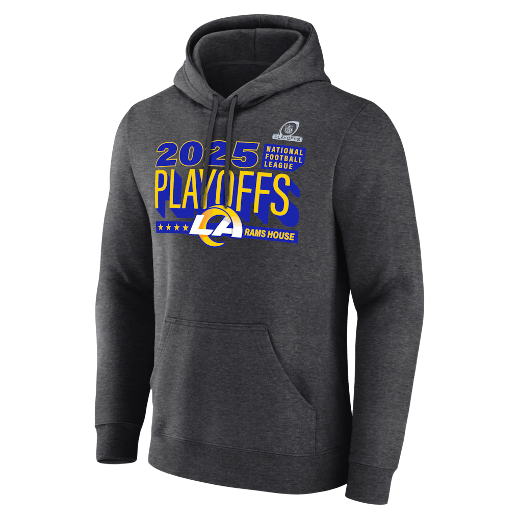 Los Angeles Rams 2025 Playoffs Ready Hoodie - Heather Charcoal