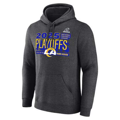 Los Angeles Rams 2025 Playoffs Ready Hoodie - Heather Charcoal