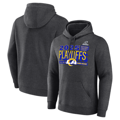 Los Angeles Rams 2025 Playoffs Ready Hoodie - Heather Charcoal