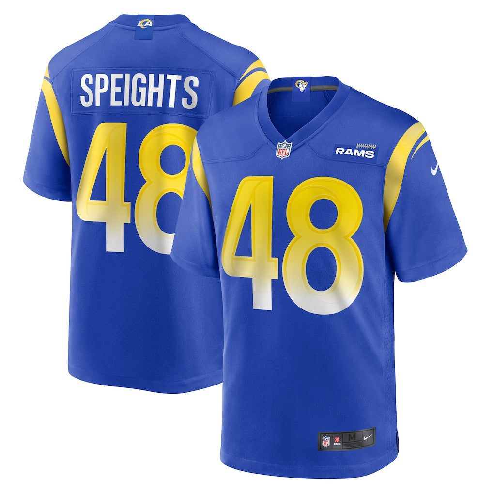 Omar Speights 48 Los Angeles Rams Team Game Men Jersey - Royal