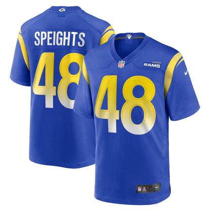 Omar Speights 48 Los Angeles Rams Team Game Men Jersey - Royal