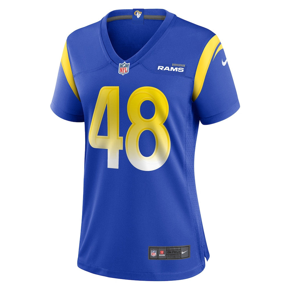 Omar Speights 48 Los Angeles Rams Women's Team Game Jersey - Royal