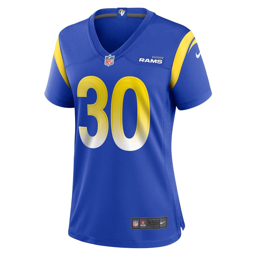 Josh Wallace 30 Los Angeles Rams Women's Team Game Jersey - Royal