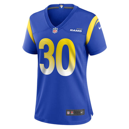 Josh Wallace 30 Los Angeles Rams Women's Team Game Jersey - Royal