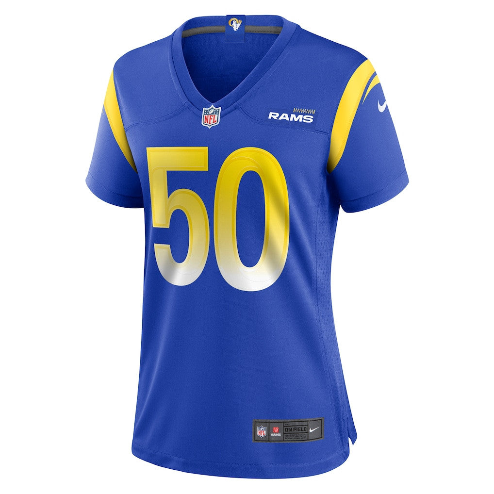 Beaux Limmer 50 Los Angeles Rams Women's Team Game Jersey - Royal