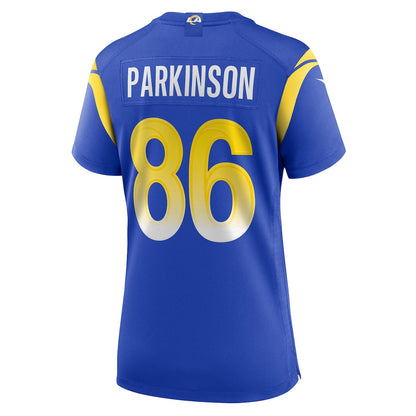 Colby Parkinson 86 Los Angeles Rams Women's Team Game Jersey - Royal