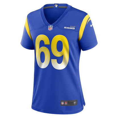 Kevin Dotson 69 Los Angeles Rams Women's Team Game Jersey - Royal