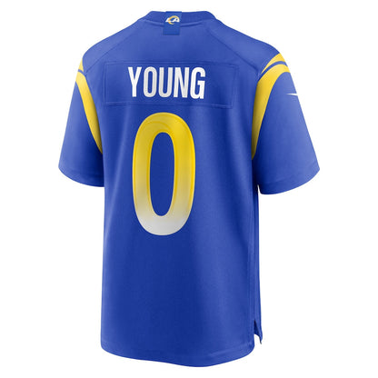 Byron Young 0 Los Angeles Rams Game Men Jersey - Royal