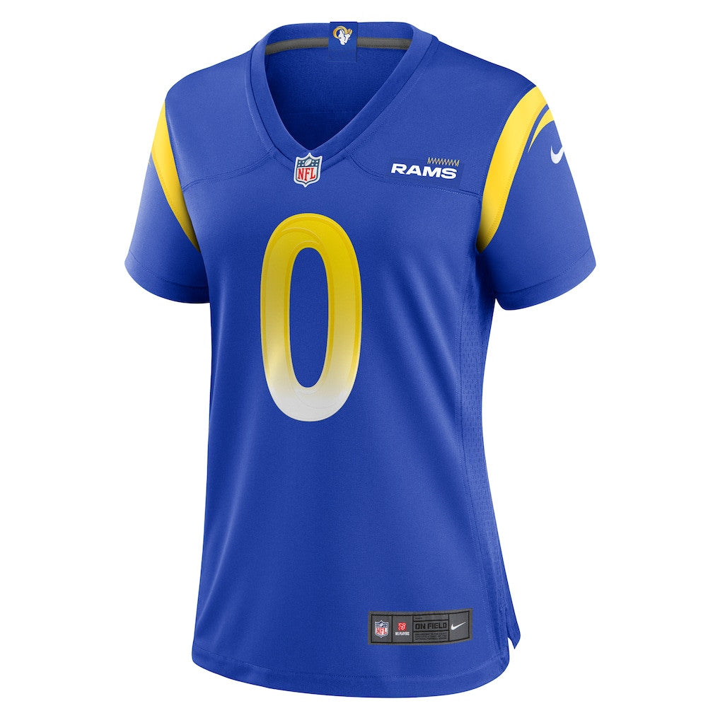 Byron Young 0 Los Angeles Rams Women's Team Game Jersey - Royal