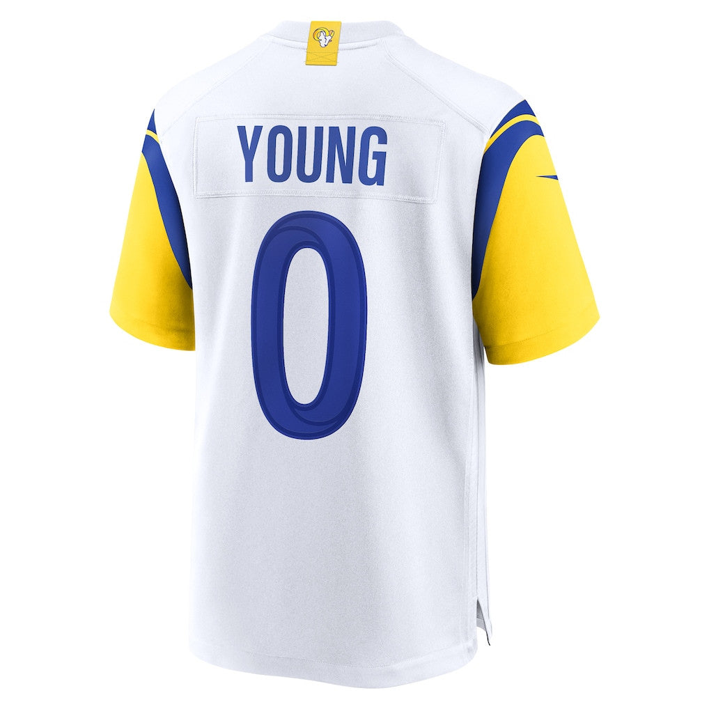 Byron Young 0 Los Angeles Rams Game Men Jersey - White