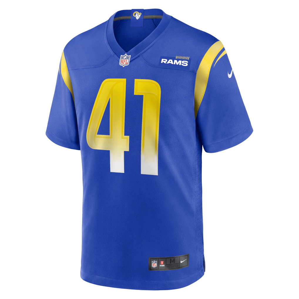 Cameron McCutcheon 41 Los Angeles Rams Game Men Jersey - Royal