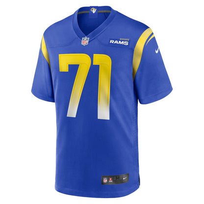 Warren McClendon Jr. 71 Los Angeles Rams Game Men Jersey - Royal