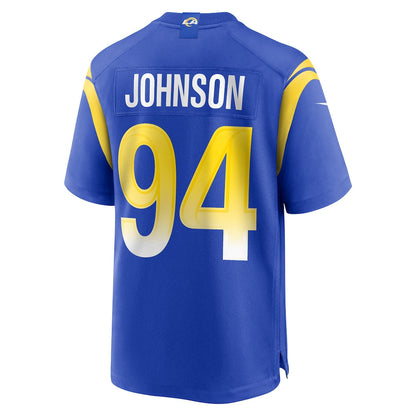 Desjuan Johnson 94 Los Angeles Rams Game Men Jersey - Royal