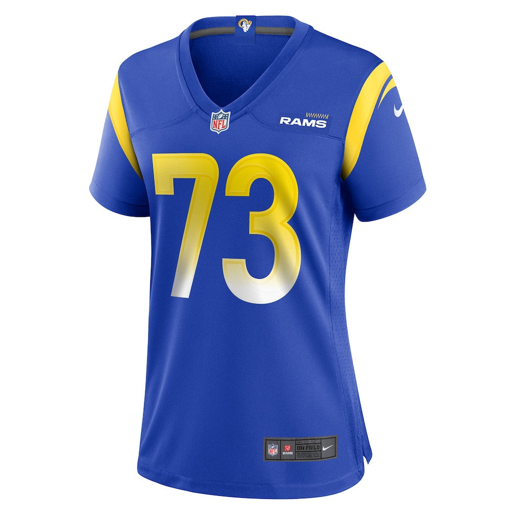 Steve Avila 73 Los Angeles Rams Women's Team Game Jersey - Royal