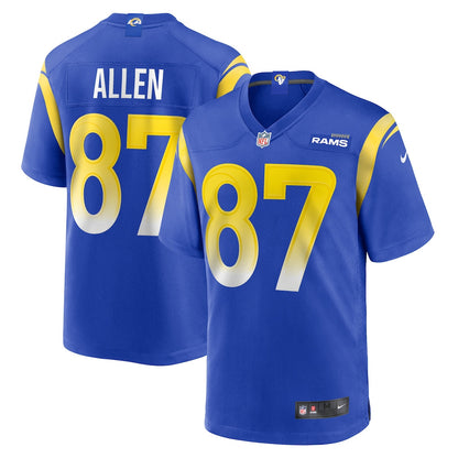 Davis Allen 87 Los Angeles Rams Game Men Jersey - Royal