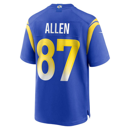 Davis Allen 87 Los Angeles Rams Game Men Jersey - Royal