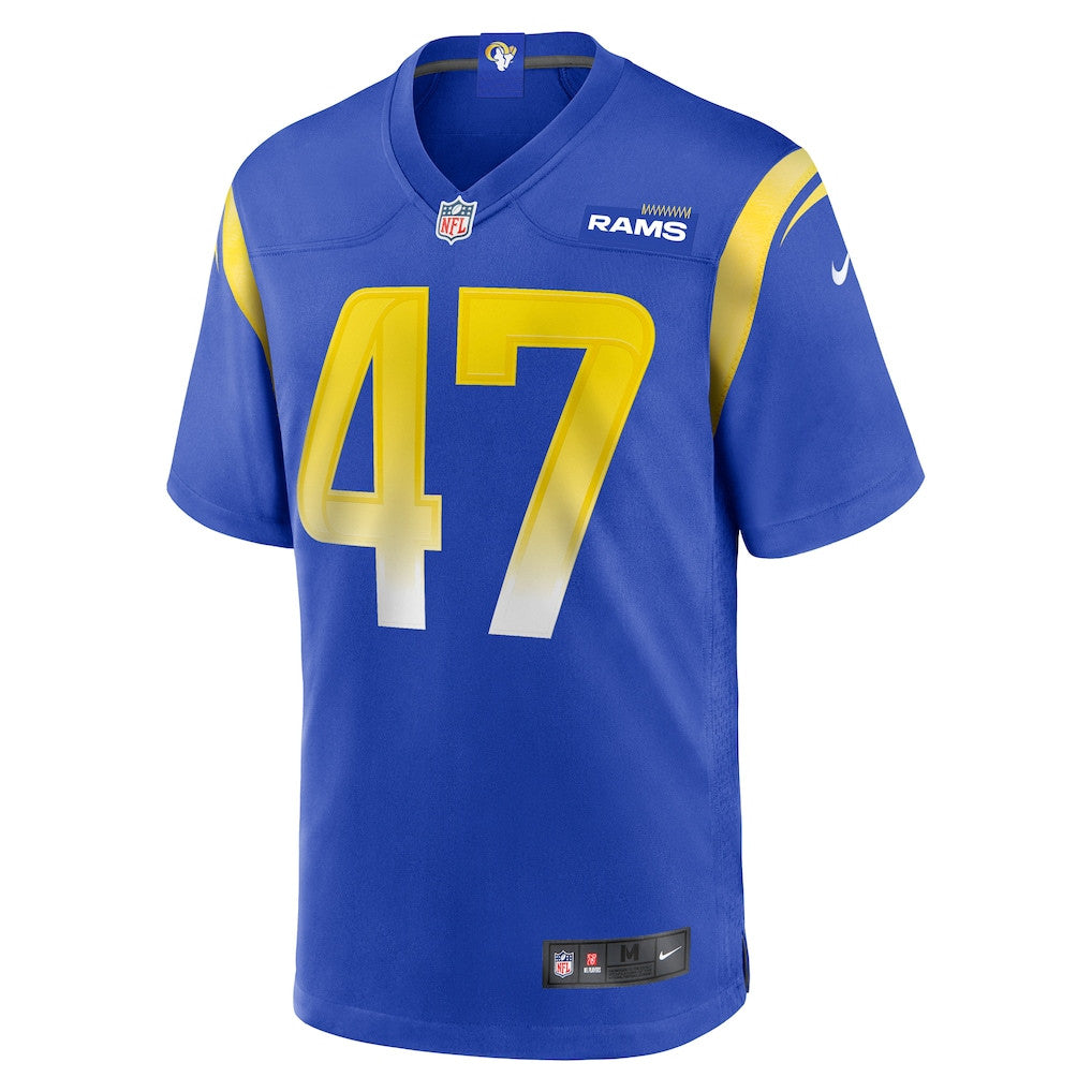 Alex Ward 47 Los Angeles Rams Game Men Jersey - Royal