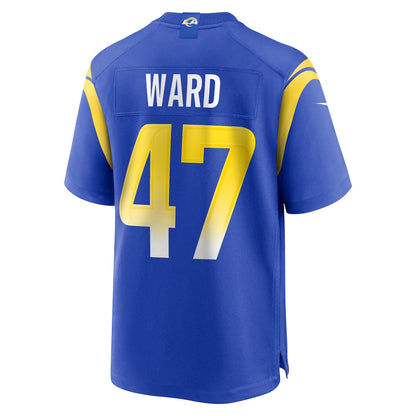 Alex Ward 47 Los Angeles Rams Game Men Jersey - Royal