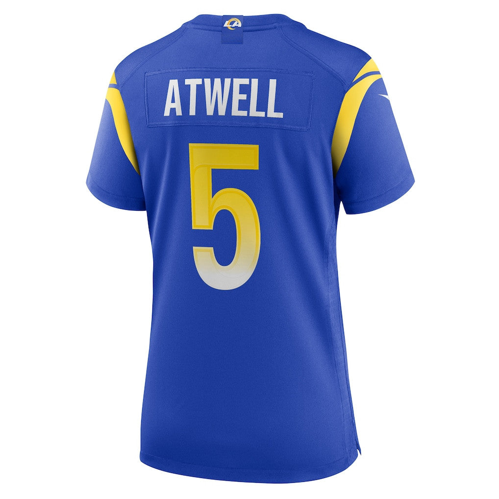 Tutu Atwell 5 Los Angeles Rams Women's Team Game Jersey - Royal