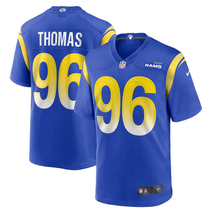 Keir Thomas 96 Los Angeles Rams Game Men Jersey - Royal