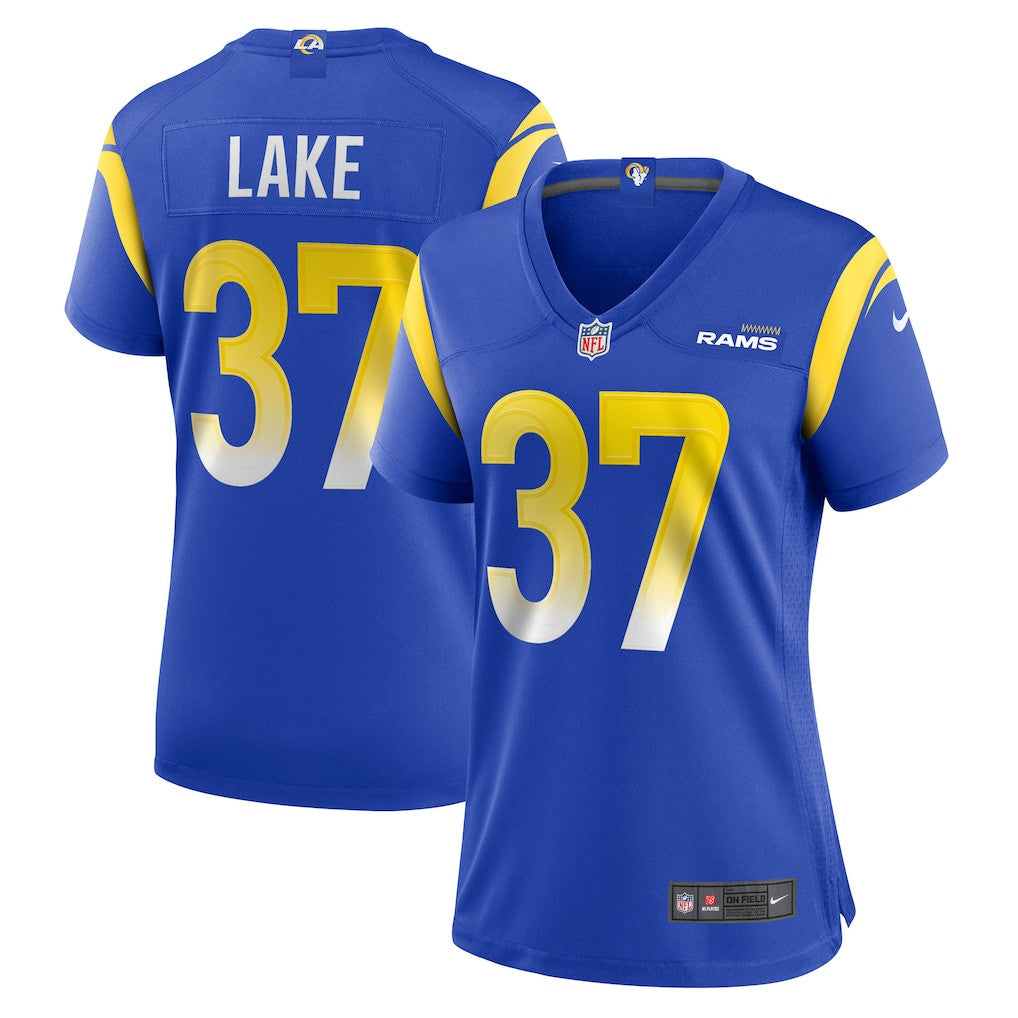 Quentin Lake 37 Los Angeles Rams Women's Team Game Jersey - Royal