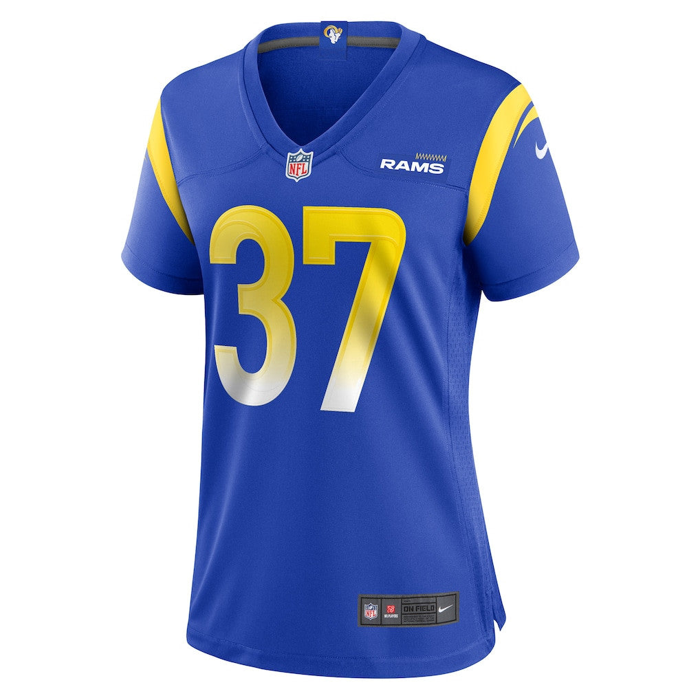 Quentin Lake 37 Los Angeles Rams Women's Team Game Jersey - Royal