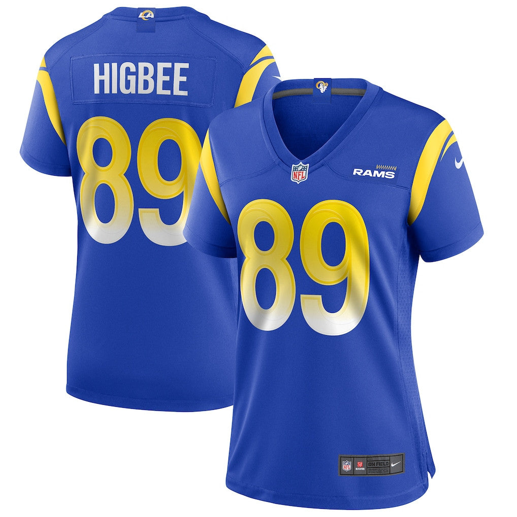 Tyler Higbee 89 Los Angeles Rams Women's Team Game Jersey - Royal