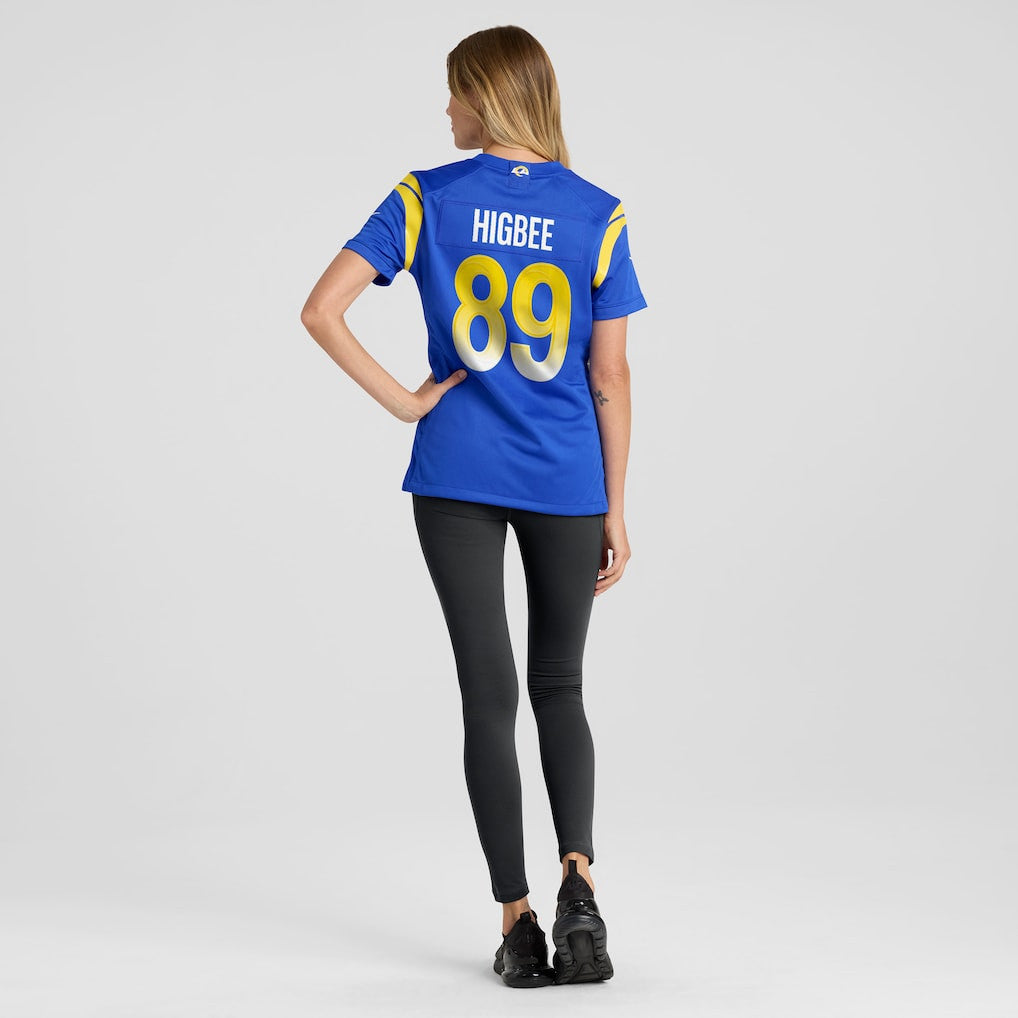 Tyler Higbee 89 Los Angeles Rams Women's Team Game Jersey - Royal